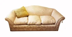 Pamono Vintage Sofa and Armchairs with Down and Damask Fabric, 1970s, Set of 3 Hot