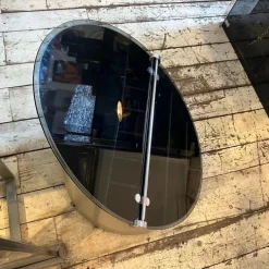 Pamono Vintage Space Age Steel and Glass Bar Cart by Claudio Salocchi for Luigi Sormani, 1970s New