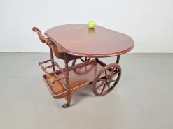 Pamono Vintage Spindle Bar Cart in Wood, France, 1970s Hot