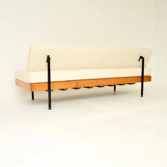 Pamono Vintage Steel and Birch Sofa Bed, 1950s Online
