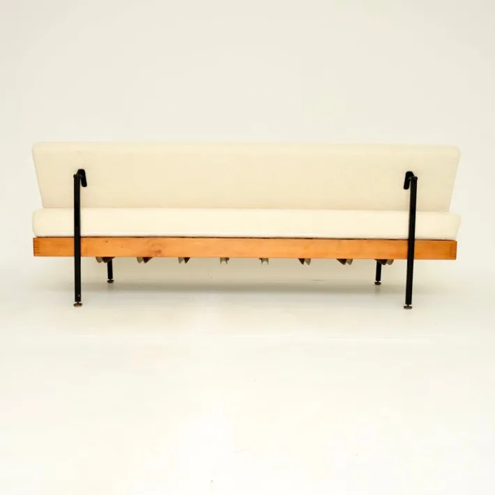 Pamono Vintage Steel and Birch Sofa Bed, 1950s Online