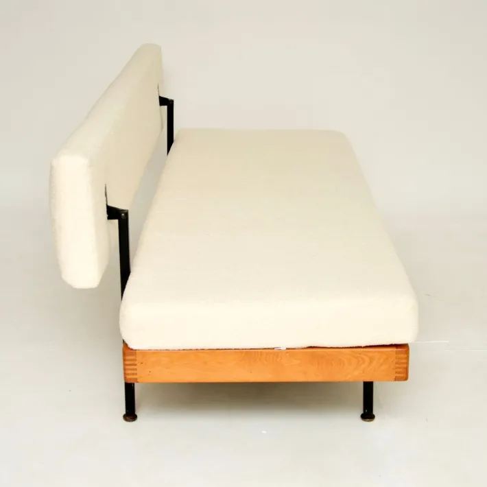 Pamono Vintage Steel and Birch Sofa Bed, 1950s Online