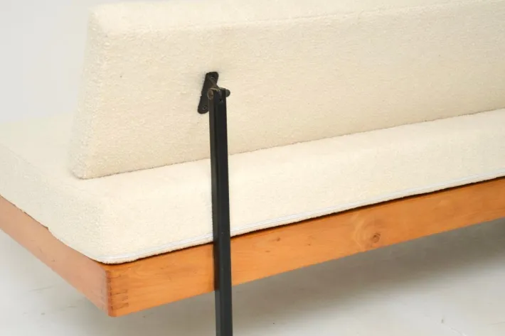 Pamono Vintage Steel and Birch Sofa Bed, 1950s Online