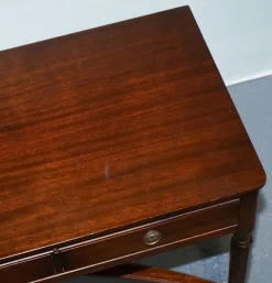 Pamono Vintage Strongbow Game Writing Desk with Pull Out Tray with Leather Inlay Outlet