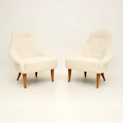 Pamono Vintage Swedish Armchairs attributed to Kerstin Horlin Holmquist for Nordiska Kompaniet, 1960s, Set of 2 Outlet