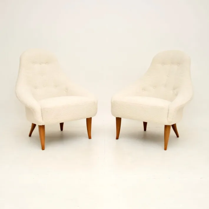 Pamono Vintage Swedish Armchairs attributed to Kerstin Horlin Holmquist for Nordiska Kompaniet, 1960s, Set of 2 Outlet