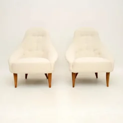Pamono Vintage Swedish Armchairs attributed to Kerstin Horlin Holmquist for Nordiska Kompaniet, 1960s, Set of 2 Outlet