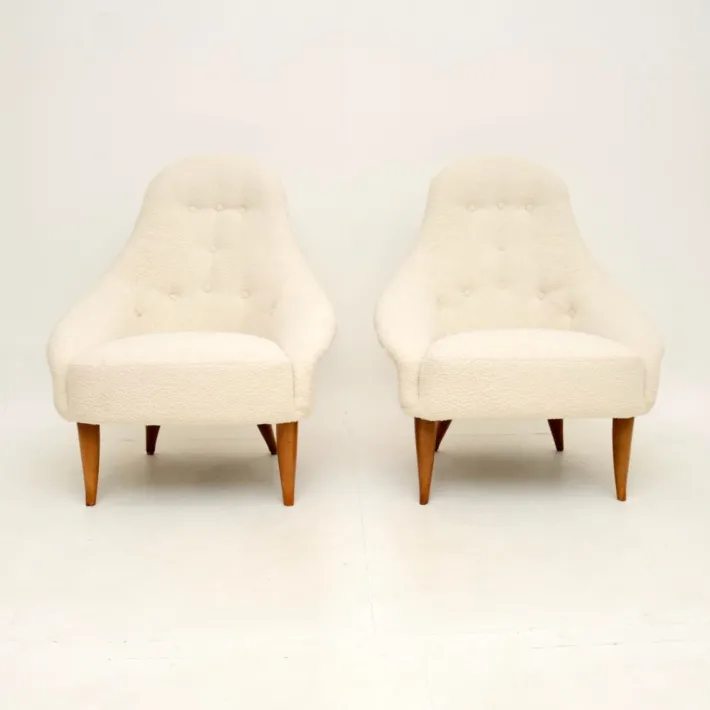 Pamono Vintage Swedish Armchairs attributed to Kerstin Horlin Holmquist for Nordiska Kompaniet, 1960s, Set of 2 Outlet