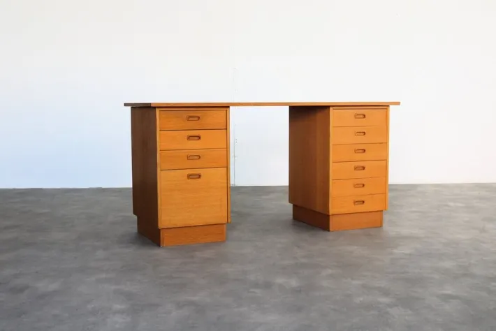 Pamono Vintage Swedish Oak Desk, 1960s Discount