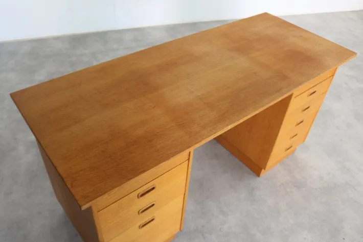 Pamono Vintage Swedish Oak Desk, 1960s Discount