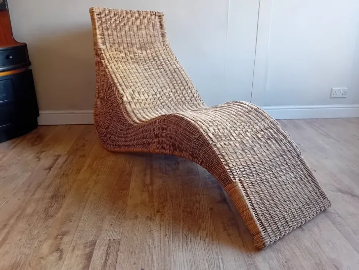 Pamono Vintage Swedish Rattan Chaise Louge by Carl Ojerstam Best