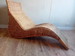 Pamono Vintage Swedish Rattan Chaise Louge by Carl Ojerstam Best