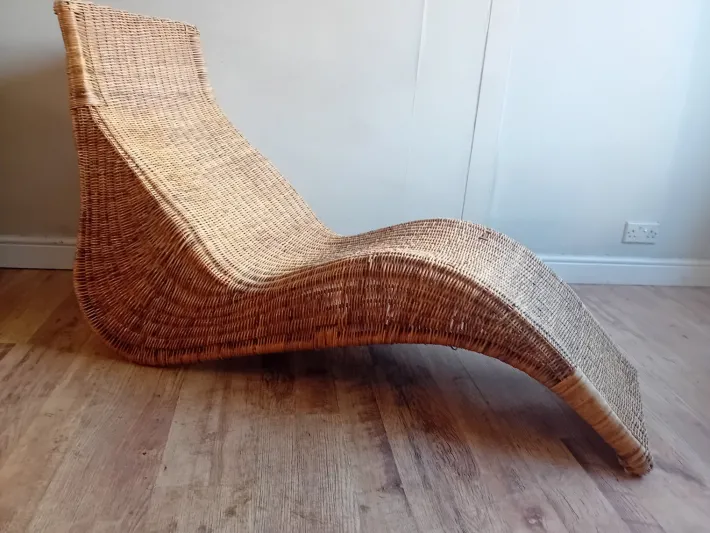 Pamono Vintage Swedish Rattan Chaise Louge by Carl Ojerstam Best