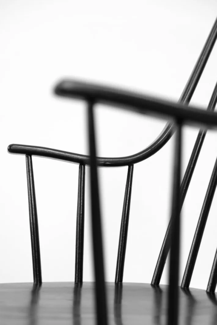 Pamono Vintage Swedish Wooden Black Grandessa Rocking Chair by Lena Larsson for Nesto, 1960s Clearance