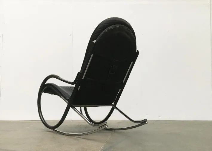 Pamono Vintage Swiss Nonna Rocking Chair by Paul Tuttle for Strässle