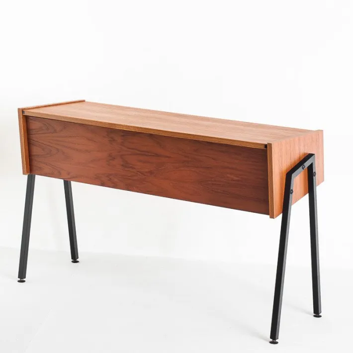 Pamono Vintage Teak and Lacquered Iron Console Table, 1960s Sale