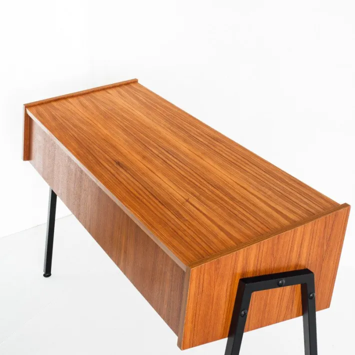 Pamono Vintage Teak and Lacquered Iron Console Table, 1960s Sale