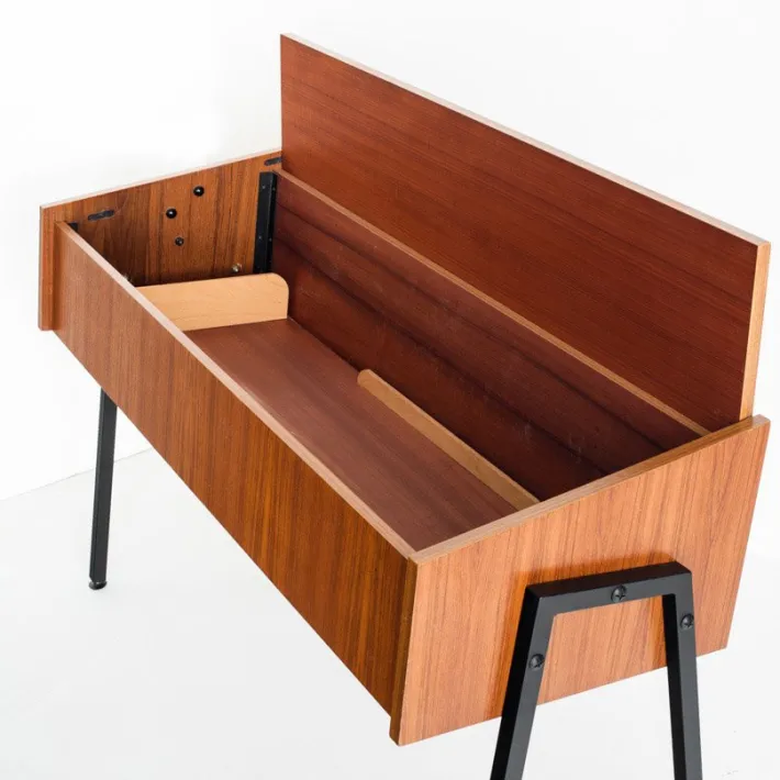 Pamono Vintage Teak and Lacquered Iron Console Table, 1960s Sale