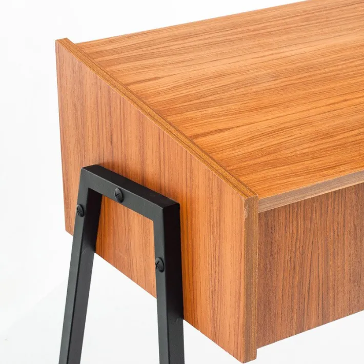 Pamono Vintage Teak and Lacquered Iron Console Table, 1960s Sale