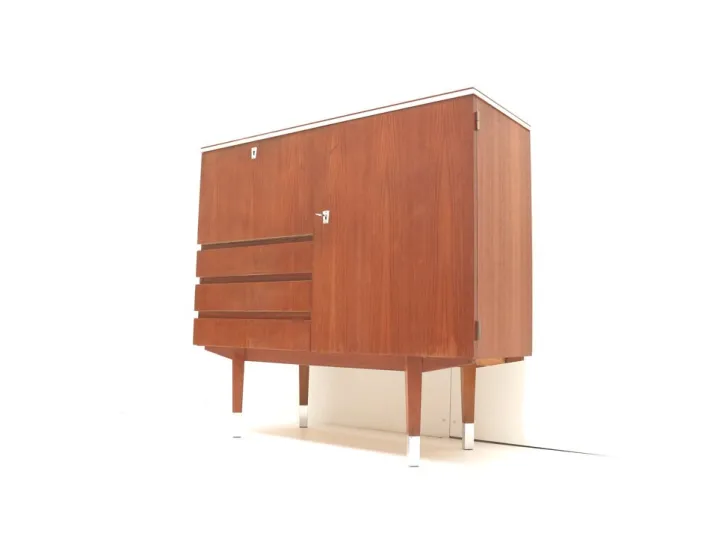 Pamono Vintage Teak Bar Cabinet, 1960s Outlet