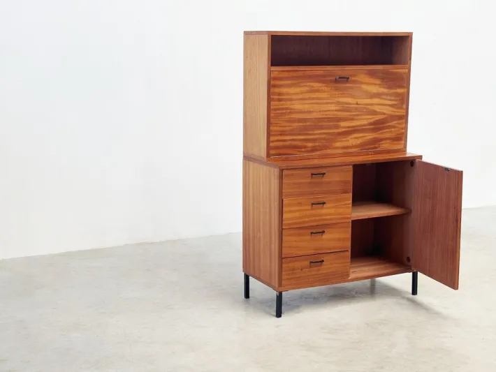 Pamono Vintage Teak Cabinet or Secretaire from Simpla Lux, 1970s Hot