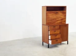 Pamono Vintage Teak Cabinet or Secretaire from Simpla Lux, 1970s Hot