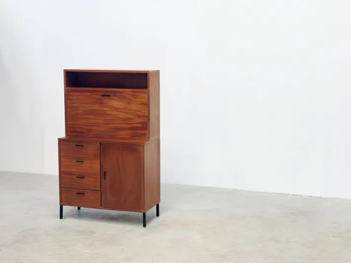 Pamono Vintage Teak Cabinet or Secretaire from Simpla Lux, 1970s Hot