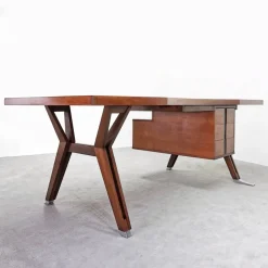 Pamono Vintage Teak Executive Desk from Mim Roma, 1960s Discount