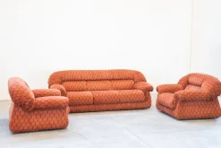 Pamono Vintage Three-Seater Sofa and Armchairs, 1970, Set of 3 Best