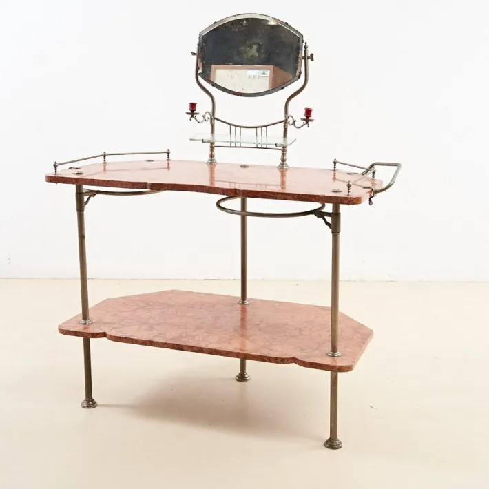 Pamono Vintage Toilet Table in Pink Marble, 1920s Outlet