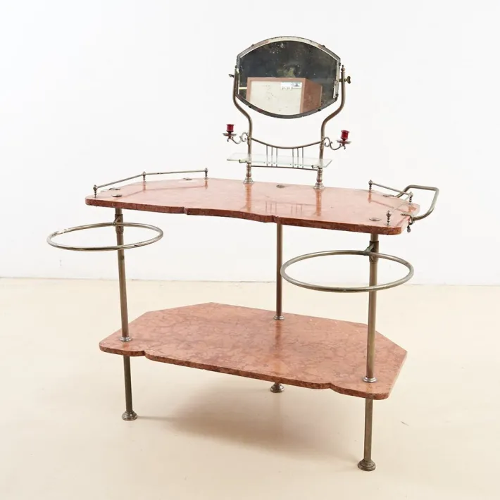 Pamono Vintage Toilet Table in Pink Marble, 1920s Outlet