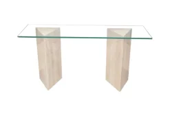Pamono Vintage Tría Console Table in Italian Travertine and Marble by Joaquín Moll for Meddel, 1999