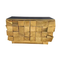 Pamono Vintage Two-Door Brass Sideboard, 1980s Best