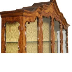 Pamono Vintage Venetian Rococo Glass Cabinet in Walnut Burl, 1930s Best