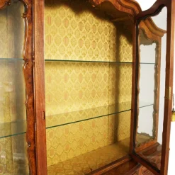 Pamono Vintage Venetian Rococo Glass Cabinet in Walnut Burl, 1930s Best