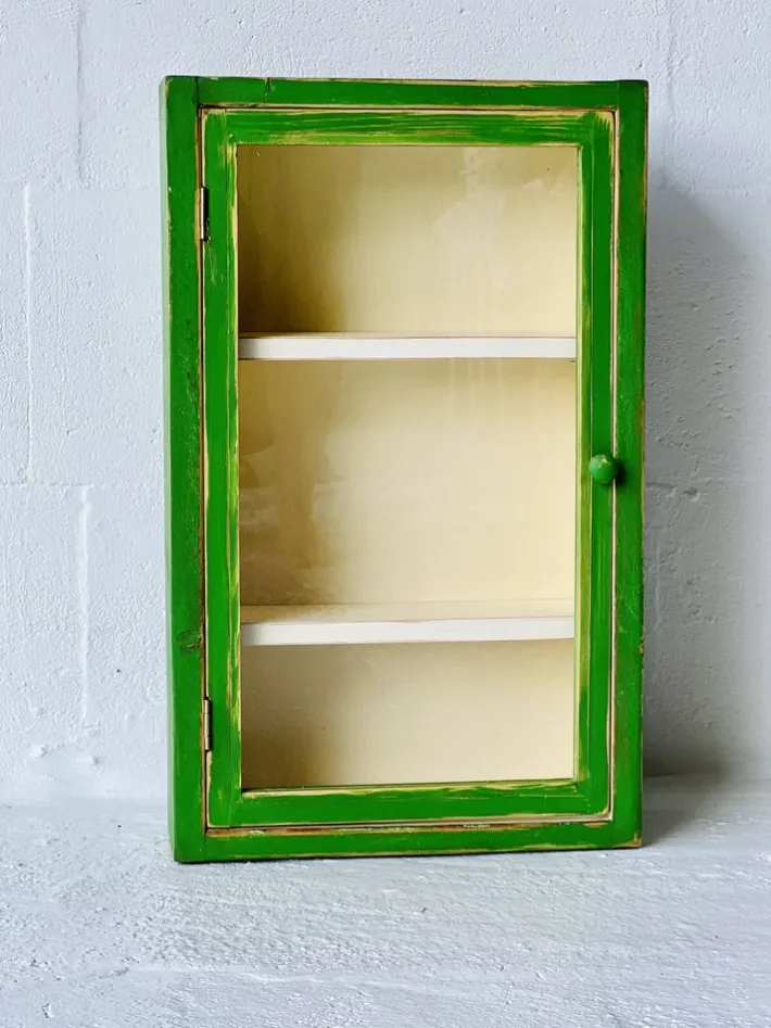 Pamono Vintage Wall Cabinet with Glass Door Outlet