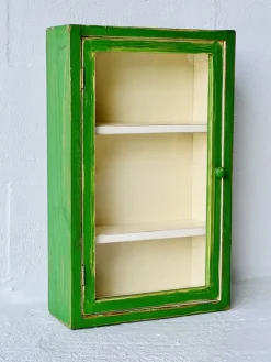 Pamono Vintage Wall Cabinet with Glass Door Outlet