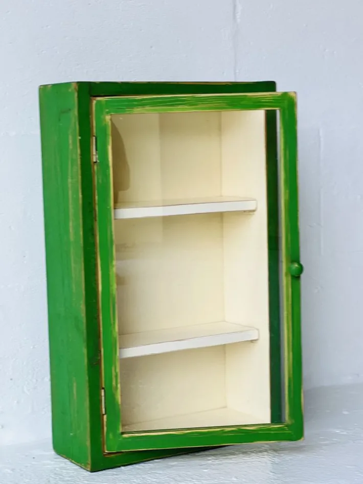 Pamono Vintage Wall Cabinet with Glass Door Outlet