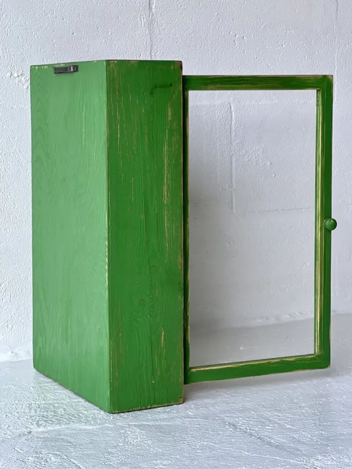 Pamono Vintage Wall Cabinet with Glass Door Outlet