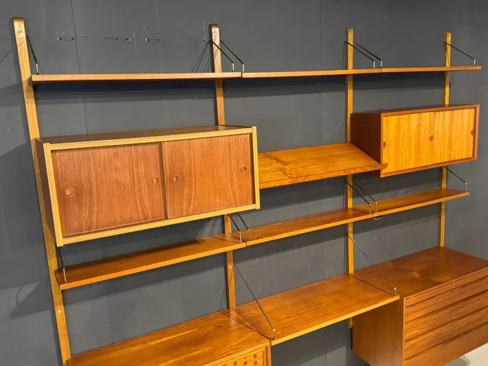 Pamono Vintage Wall System in Teak attributed to Poul Cadovius for Cado Clearance