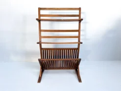 Pamono Vintage Walnut Bookshelf and Magazine Rack, 1960s Online