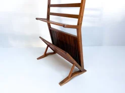 Pamono Vintage Walnut Bookshelf and Magazine Rack, 1960s Online