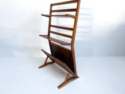 Pamono Vintage Walnut Bookshelf and Magazine Rack, 1960s Online
