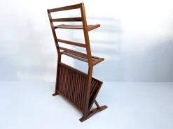 Pamono Vintage Walnut Bookshelf and Magazine Rack, 1960s Online