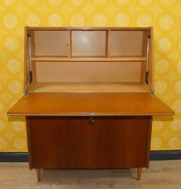 Pamono Vintage Walnut Secretaire, 1960s