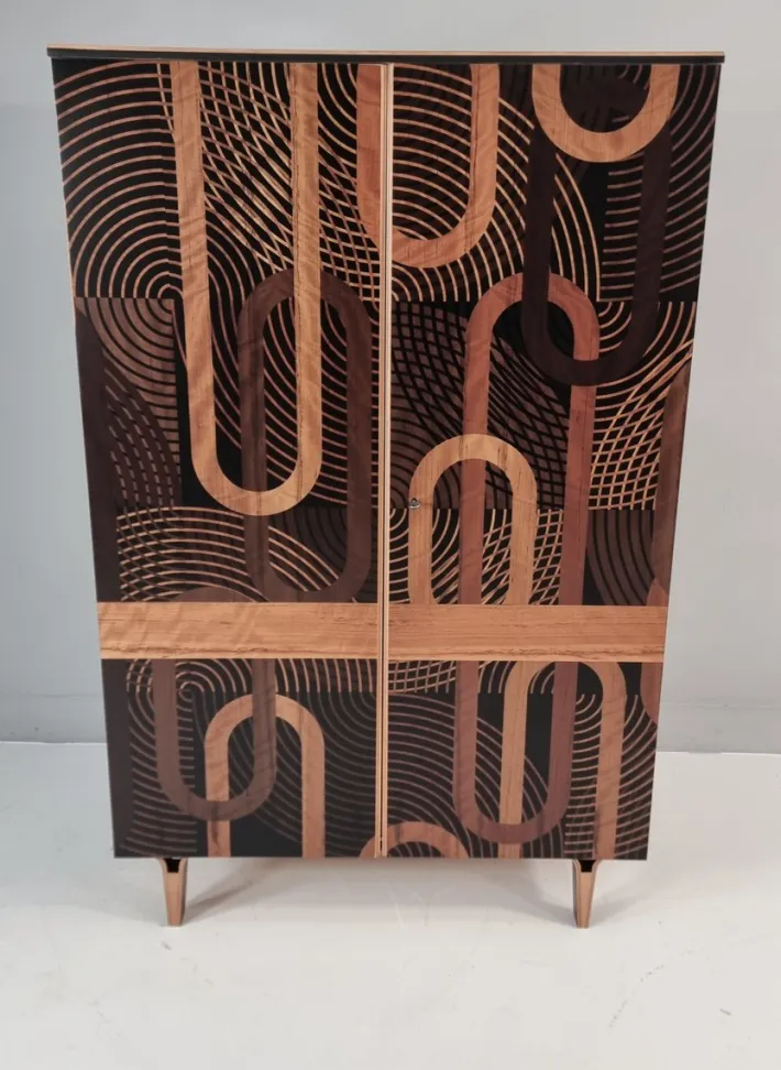 Pamono Vintage Wardrobe in Beech, 1970s New