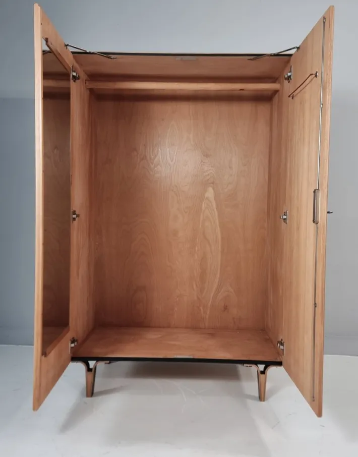 Pamono Vintage Wardrobe in Beech, 1970s New