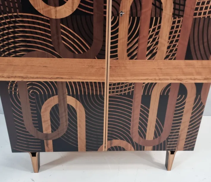 Pamono Vintage Wardrobe in Beech, 1970s New