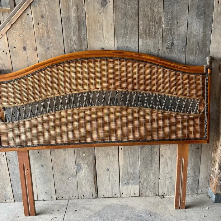 Pamono Vintage Wicker & Cane Headboard New