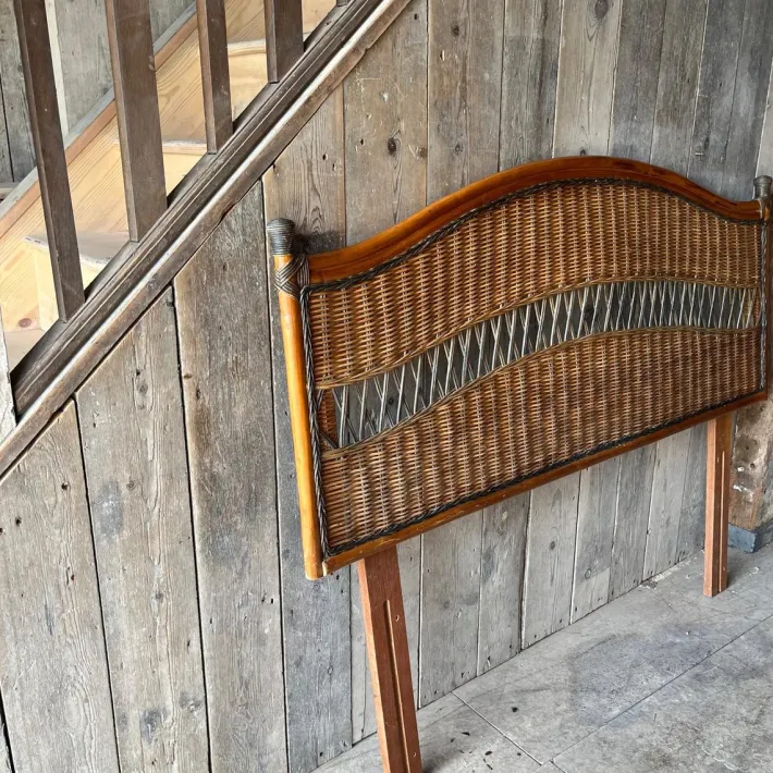 Pamono Vintage Wicker & Cane Headboard New